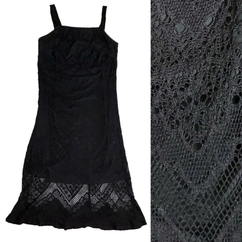 Working Classics Sleeveless Lace Over Midi Dress